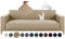 Alishomtll Sofa Überzug 4 Sitzer Stretch Sofabezug Universal Wasserabweisend Couch Überzug Sofaüberwürfe Elastische Jacquard Couchbezug rutschfest Sofaschoner für Hunde Katzen (230-300cm, Gelb)
