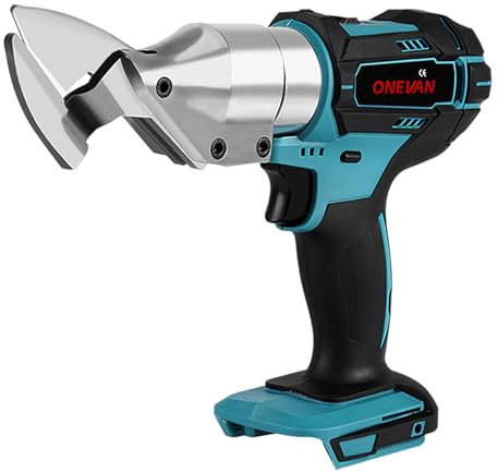 ONEVAN Metallschere Akku, Blechschere Elektrisch Akku Schere, Elektrische Schere zum Schneiden von Stahl