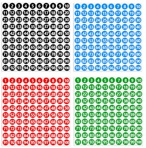 1 à 100 Chiffres Adhesifs,Chiffres Adhesifs, 10mm, 200 Pièces Numero Autocollant Etiquettes Autocollantes Vinyle Imperméable pour Bureau École Maison Rangement Organisation Numérotation