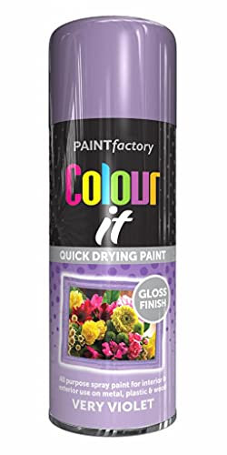 AlezyB - Very Violet 400ml All Purpose Spray Paint | Use on Metal, Wood, Plastic and Multipurpose Aerosol Professional Quality Perfect Finish, for Interior Exterior and Excellent Coverage