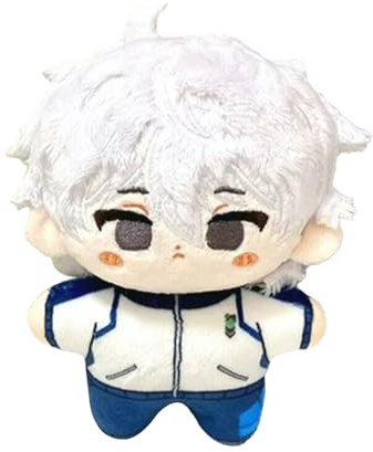 Zhongkaihua Blue Lock Plush Seishiro Nagi Figure Soft Stuffed Pendants Keychain Bag Sofa Bedroom Home Keychain Decorations Collectibles Gifts 12CM