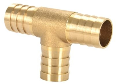 Accesorio De Empalme De Púas De Latón, Conector De Púas De Manguera De Combustible En Forma De T De 3 Vías, Accesorio Divisor De Púas De Tubo De Jardín for Agua, Combustible, Gas, Aire Y Aceite(25mm)