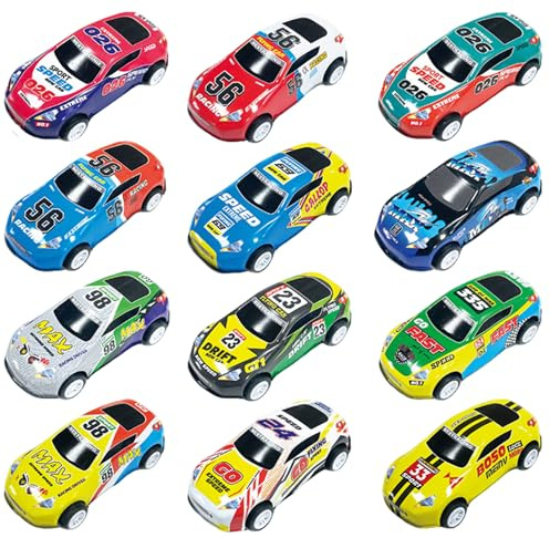 Ehuixinsheng 12Pcs Mini Pull Back Cars,Christmas Party Bag Fillers for Kids Mini Push and Go Toy Cars for Boys Girls Birthday Party Bags for 3-6 Year Old Toddlers Party Favours Stocking Fillers