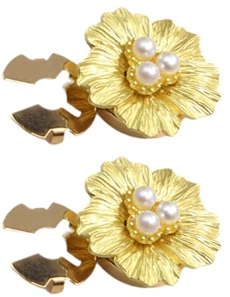 Zetqhuu Protège-Boutons Perle | 2 Pièces Couvercles de Boutons de Chemise,Bouton de Manchette Perle Floral Décoratif Unisexe - Vêtements Chemisiers Accessoires Mode