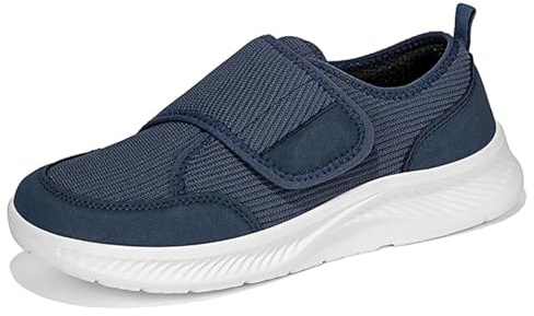 Puntera Ancha Zapatillas Casual para Hombre Mujer Diabéticos Pies Hinchados Zapatos Sin Cordones Antideslizantes Cómodas para Caminar y Correr