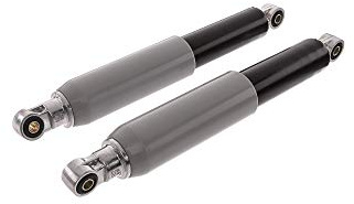 SWH Set: Federbeine hinten für Soziusbetrieb, 307mm, schwarz mit Plastikhülse grau - Simson KR51 Schwalbe, SR4-2 Star