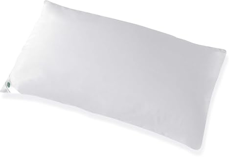 SEASONS - Almohada Infantil de Fibra, 70 cm, Extrasuave, Antiácaros, Almohada Baja Firmeza, con Doble Funda con Cremallera, Funda Exterior Satén Algodón, Fabricado en España