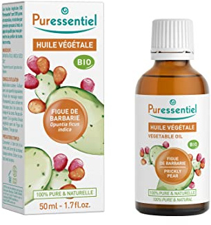 Puressentiel – Huile Végétale Figue de Barbarie – Soin du visage et du corps – Biologique – Pressée à Froid – 100% Brute, Pure et Naturelle – Vegan et Cruelty Free – 50 ml