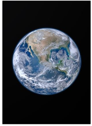 Displate Offiziell NASA MetallPoster Magnetische Befestigung Inklusive Lizenziert Bilder Hochwertiges Poster - Planets - Earth Poster 45 cm x 32 cm