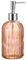sourcing map Seifenspender – 383 ml Glasschale, Handseifenspender mit silberfarbener Pumpe für Küche, Bad, Orange