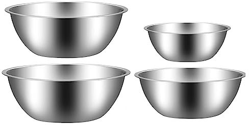Mixing Bowls - Stainless Steel Basin Set Great with Measurement Marks, Rust Steel Multi-Functional Large Basin for Cooking Food, Baking, Breading, Salad or Meal Prep (Size : 16cm)