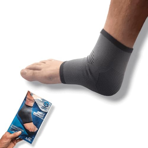 ANTEVIA Matériaux - Bandage de cheville,TAILLE S/M & PIED DROIT OU GAUCHE,Attelle compression pour douleurs articulaires, entorses,tendinites,Football Danse (Ankle support SM)