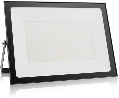 Dibaful 200W LED Strahler Außen | Scheinwerfer 6500K Kaltweiß IP66 Wasserdicht Außenstrahler Fluter für Garten Sportplatz