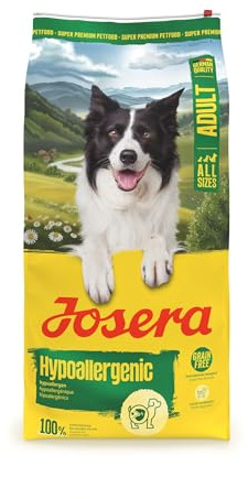 JOSERA Adult Hypoallergenic (1 x 12,5 kg) | Croquettes pour Chiens Adultes souffrant d'intolérances Alimentaires | Insectes comme Seule Source de protéines animales | sans céréales | Pack 1