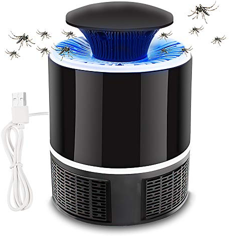 Lampada antizanzare indoor gratuita zapper LED con aspirazione potente trappola silenziosa alimentata da USB per mosche e piccoli insetti