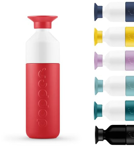 Dopper Insulated 580ml Thermosflasche Deep Coral - Doppelwandig, auslaufsicher, hält 24h kalt/9h heiß - Edelstahl Trinkflasche - Thermobecher - Kaffeebecher - Wasser, Tee