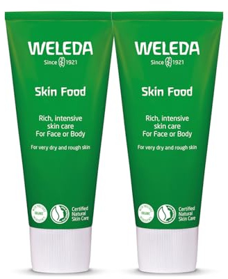 Weleda Skin Food Twin Pack Dry Skin Moisturiser Organic 2 x 75 ml | Twin pack 2 x 75 ml, Rosemary, sunflower, almond oils, Beeswax & lanolin, Face mask & primer, Cult following