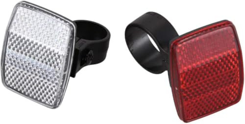 Gammaeon 2 Stück Fahrrad-Reflektoren Fahrrad Radfahren Licht-Reflektor Hinten Vorne Für Lenker Sattel Bar für Mountainbike Motorrad MTB