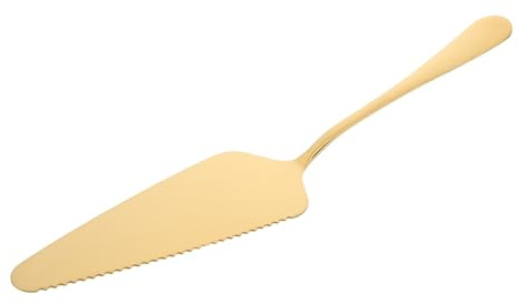 Veemoon Pelle à Gâteau en Acier Inoxydable 304 Dorée Dents Outil de Pâtisserie Multifonction pour Pizza Fromage et Crème Accessoire de Cuisson Solide Cuisine et Mariage