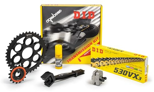 KIT TRASMISSIONE DID CATENA CORONA 42 denti PIGNONE 14 denti compatibile con BENELLI TRK 502 X dal 2018 in poi