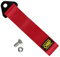 QOONESTL 8-12 MM Racing Car Trailer Sport Rope Towing Strap Set High Strength Towing Hook Red for Vehicle Front Rear Bumper (Red)