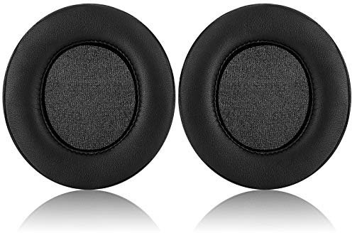 JECOBB Ersatz-Ohrpolster mit Schaffell Leder und Memory-Schaum für Razer Nari, Ultimate, Essential, Kraken Kitty, Kraken Tournament Edition Headset, oval (Schwarz/Schaffell)