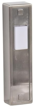 Craftmade PB5014-AN Surface Mount Rectangular Lighted LED Door Bell Push Button, 4H x 1W, Antique Nickel