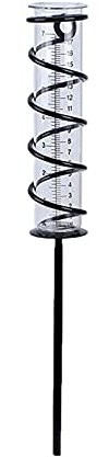 windyday Pluviomètre pour Jardin Extérieur Verre Pluviomètres Cadre Métallique Forme Pluviometre Exterieur Jardin Décoration De Jardin Accessoire De Jardin Tendance Pluviomètre Décoratif