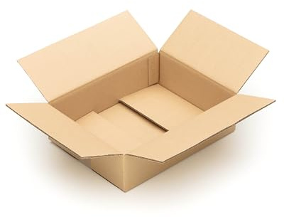 KK Verpackungen cartons d'expédition 400 x 300 x 100 mm marron 2 parois (dimensions extérieures 414 x 314 x 122 mm) | 40 pièces, boîtes pliantes adaptées à l'expédition (KK184)