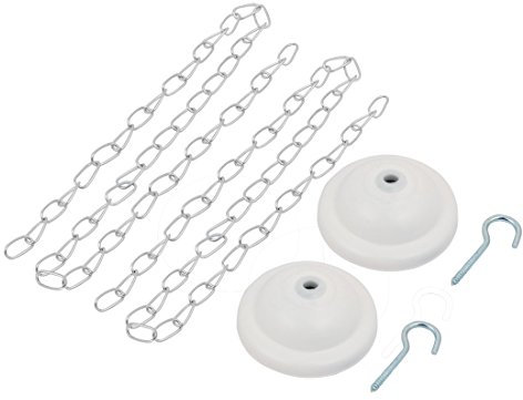 Ruilogod 2 stücke 50 cm länge edelstahl lampenkette w schraubhaken abdeckung cap