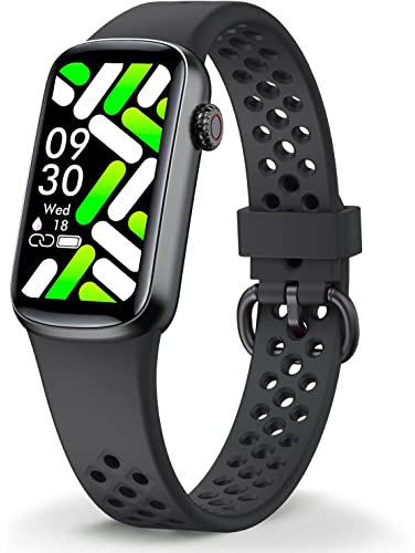 Dwfit Fitness Armband Uhr mit Schrittzähler Pulsmesser Blutsauerstoff SpO2, 1,47 HD Smartwatch Fitness Tracker Wasserdicht IP68 Fitness Uhr mit Volle Berührung Schlafmonitor für Damen Herren
