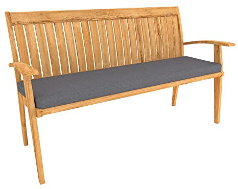 POKAR Bankauflage Bankkissen mit Abnehmbarem Bezug Sitzkissen für Bank Sitzbank Sitzpolster Bankpolster Stuhlkissen Gartenbank (170 x 50 x 5, Anthrazit)