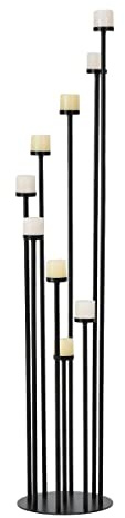 Fullvaseer Black 9 Arm Floor Candle Holder Candelabra for Home Decor, Weddings, Dinner Parties Formal Events(Candle Excluded)