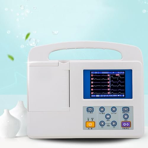 Portable ECG,Electrocardiograph,Portable Digital Electrocardiograph, Portable Mobile 6 Channel 24-Hour Long Term ECG Device for Home Use