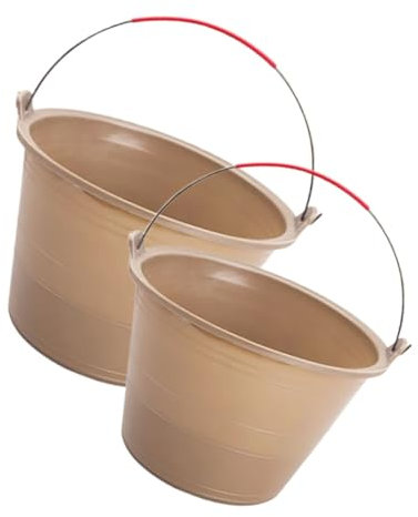 WATIIFUFU 2pièces Seau De Construction Renforcé Lot de Seaux Résistants avec Poignée pour Mélange De Ciment Et Stockage De Boue pour Chantiers Et Travaux De Bâtiment