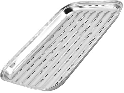 IMIKEYA planchas de asar planchas para asar utensilios de barbacoa placa de almacenamiento de barbacoa sartenes aire sartén de acero inoxidable bandeja de almacenamiento en casa