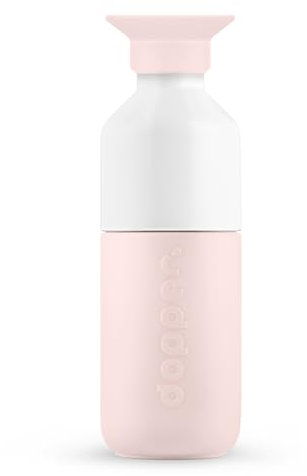 Dopper Steel Gourde en acier inoxydable 18/8, 350 ml, sans BPA, anti-fuite, pour le sport, l'extérieur et le bureau, rose pâle