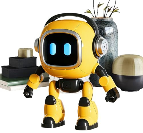 Giocattolo robot intelligente AI - Robot 9,5x5,5x1 AI, intelligente, conversazionale elettronico | Compagno desktop, giochi di domande e risposte sulla conoscenza 'interazione vocale, supporto emo
