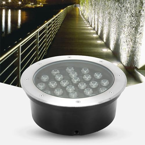 12 W LED utomhus markljus vattentät infällda begravda lampor för trädgård gård uppfart däck och steg landskap belysning grevarm vit belysning solut