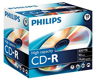 Philips Cd-R 90Min Multispeed Jewelbox Cf10