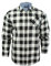 BRAVE SOUL Brushed Flannel Check Cotton Jack Shirt Long Sleeved (White/Black) S