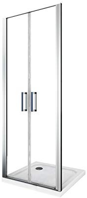 Porta Doccia a Saloon Apertura Battente Vetro 6 mm Cromo anti-calcare (85-89 H.190)