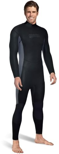 Mares Men's M-Flex 2.5 mm Neoprene One Piece Full Body Scuba Diving Wetsuit for Warm Water, Black, Large