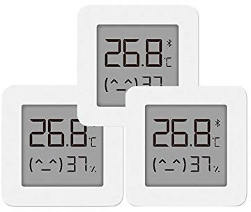 Dewanxin Termómetro e Higrómetro Bluetooth,para Xiaomi Mijia Termómetro Higrómetro Digital para Interior Termohigrómetro,con Pantalla LCD Remota,para Mijia, Hogar,Casa de Flores, Cocina 3 pack