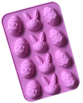 Easter Egg Silicone Mould Bunny Kids Sugar Craft Baking Chocolate Wax Mold Icing