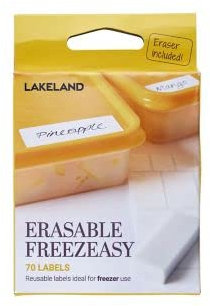 70 Lakeland Erasable Freezeasy Labels – Assorted Sizes Freezer Microwave & Dishwasher Safe