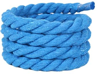 Wisafory Tjocka skosnören, runda 8 mm, gör-det-själv runda rep, skosnören, vridna bomullsrep, skosnören för gör-det-själv sneakers, löparskor, sportskor, sneakers, havsblå, 120 cm
