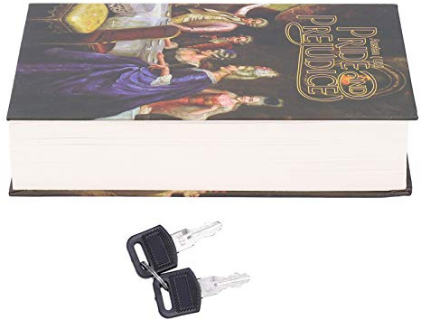 Milltrip Book Safe Storage Box, 8.7x6.0x1.8in Lock Book Safe with Key, Safe Box Innovative Simulated Book Locking Box with Keys for Cash Money Jewelry Storing