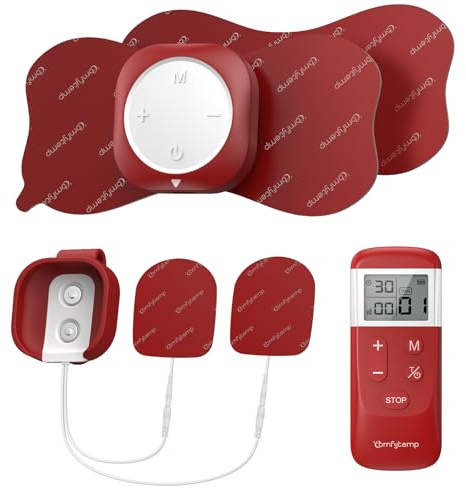 Comfytemp Transcutaneous Electrical Nerve Stimulator K6134, Wireless & Wired 2-in-1 TENS Unit Muscle Stimulator, TENS EMS Machine for Back, Shoulder, Wired Back Clip — Easy to Use Lying or Reclining