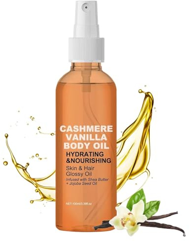 Body Oil Cashmere Vanilla, Magic Kroppsolja, efter duscholja för kvinnor, Naturliga ingredienser Hydrating & Nourishing Oil to Reduce Skin Sagging & Dry Lines (100 ml)